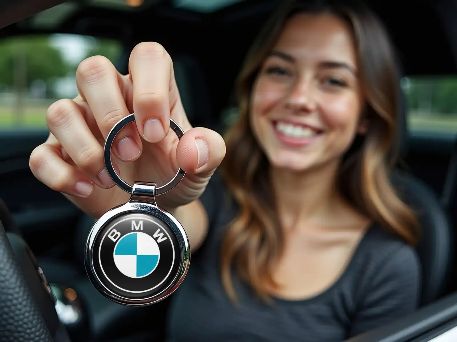 BMW Personalised Keychain Steel Glossy Design